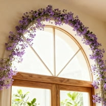 Greenery Garland with Holly Berries-Artificial Ivy Fern Leaves,Flowers for Wedding Arch,Mantle,Party Decor-Weatherproof Indoor Outdoor Hanging for Farmhouse,Christmas Home Decoration