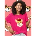 thumbnail image 2 of Royal Corgi W Crown T-Shirt Women -Image by Shutterstock, Female Medium, 2 of 4