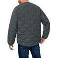 thumbnail image 3 of Little Donkey Andy Men's Quilted Jacket Lightweight Bomber Puffer Jacket Long Sleeve Padded Coat with 6 Pockets Grey M, 3 of 7