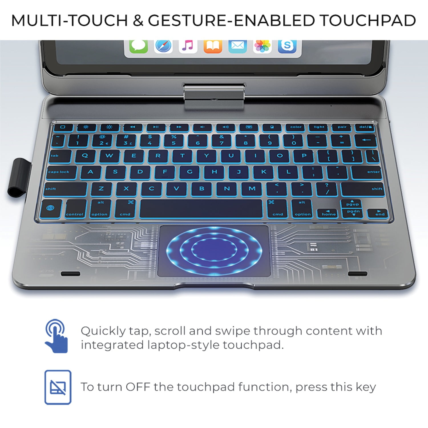 Typecase Flexbook Touch Keyboard Case with Touchpad For 11