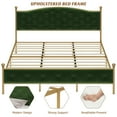 thumbnail image 5 of Tookss Full/Queen /King Size Bed Frame, Velvet Upholstered Platform Bed with Button Tufted Headboard, Heavy Duty Mattress Foundation with Solid Wood Slats Support, No Box Spring Needed, 5 of 10
