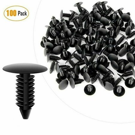 

100Pcs 8mm Hole Car Bumper Plastic Clips Shield Retainer Fender Fastener Rivets