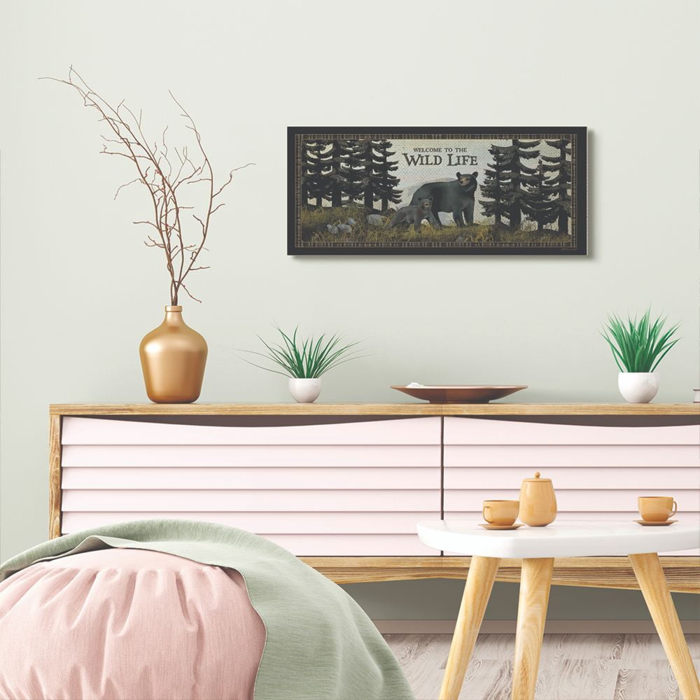 Stupell Industries Wild Life Bear Animal Country Landscape Design Canvas Wall Art by Stephanie Workman Marrott