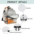 thumbnail image 4 of Orange and Grey Abstract Art Artwork Backpack for School,Cute School Bag,Schoolbag with Adjustable Shoulder Straps & Padded Back,15.25"x11.5"x5.25", 4 of 6