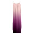 thumbnail image 5 of BOOMNY Women's Backless Cami Dress Spaghetti Strap Cami Lounge House Dresses Gradient Color Flowy Beach Summer Maxi Sundress, 5 of 5