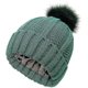 thumbnail image 1 of Winter Beanie Hats For Women Chunky Fleece Faux Fur Pom Pom Bobble Hat Womens, 1 of 5