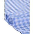 thumbnail image 5 of INSPIRE CHIC Women's Summer Plaid Ruffle Square Neck  3/4 Sleeve A-Line  Dress M Light Blue, 5 of 5