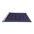thumbnail image 2 of Ahgly Company Machine Washable Indoor Rectangle Persian Blue Traditional Area Rugs, 8' x 10', 2 of 4