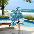 thumbnail image 6 of Fierce Shark Kids Hooded Beach Towel Baby Bath Poncho Towels with Hood Absorbent 50"x23.5" for Pool Swimming, 6 of 7