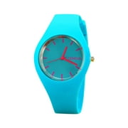 STEADY Simple Fashion Analog Quartz Silicon Strap Watch Rubber Band Casual Style Wrist Watches for Women Girl 20 Colours - Sky Blue