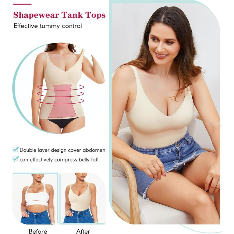 JOYSHAPER Women's Shapewear Tank Tops Tummy Control Camisoles Seamless Compression  Cami Tops with Adjustable Straps at  Women's Clothing store