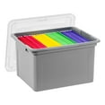 thumbnail image 4 of IRIS USA, Plastic Storage Bins/File Boxes, Legal/Letter Size 18" L x 14.18 W x 10.87 H Gray Single, 4 of 8