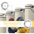 thumbnail image 4 of Bathing Roosters Blackout Curtains for Bedroom, Farmhouse Sunflower Vintage Burlap Thermal Insulated Kitchen Drapes with Grommets, Light Blocking Window Treatment, 2 Panels 42" x 45", 4 of 7