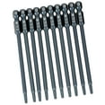 thumbnail image 3 of 10 pcs 100mm 1/4 Hex Shank T10 Magnetic Security Star Head Screwdriver Bits Kit, 3 of 14