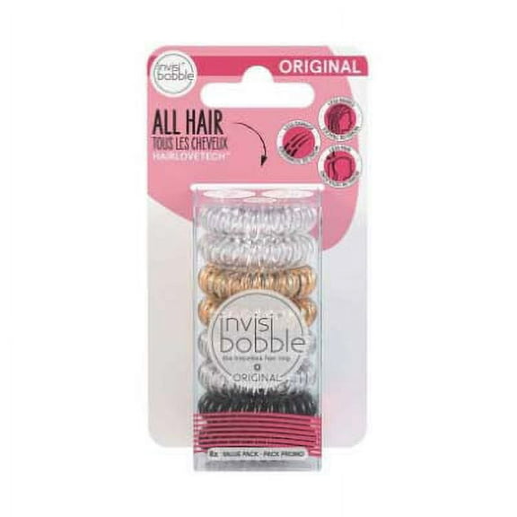 Invisibobble® Original Traceless Hair Ring – Value Pack (8 ct, Mixed Colors)