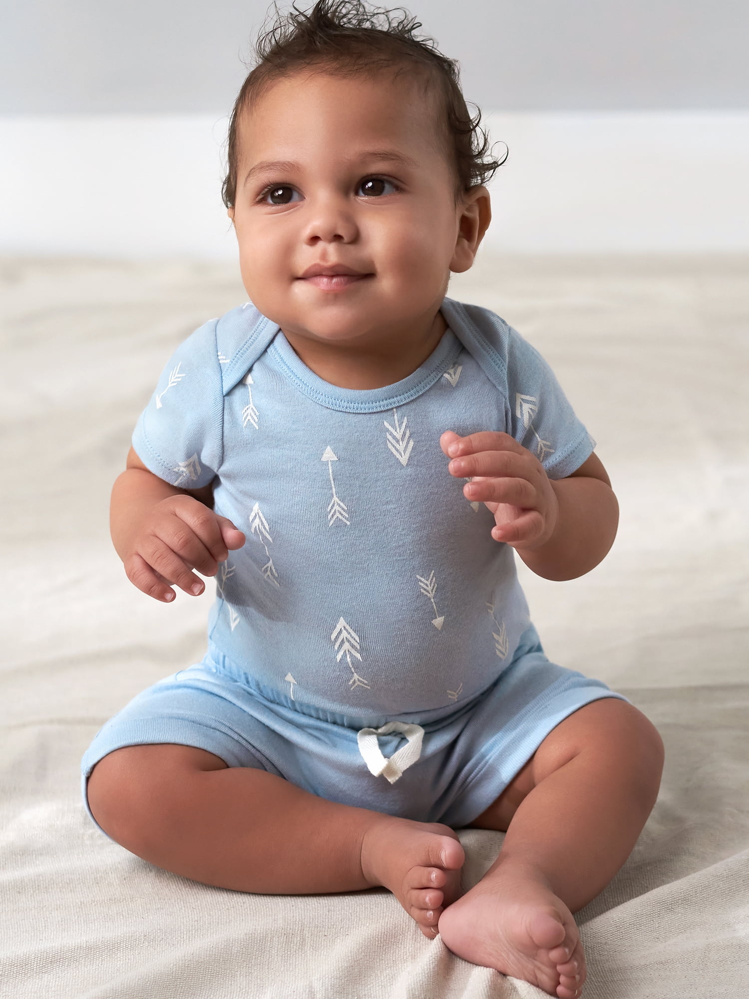 Modern Moments by Gerber Baby Boy Short Sleeve Onesies Bodysuits, 4-Pack, (Newborn-24 Months)