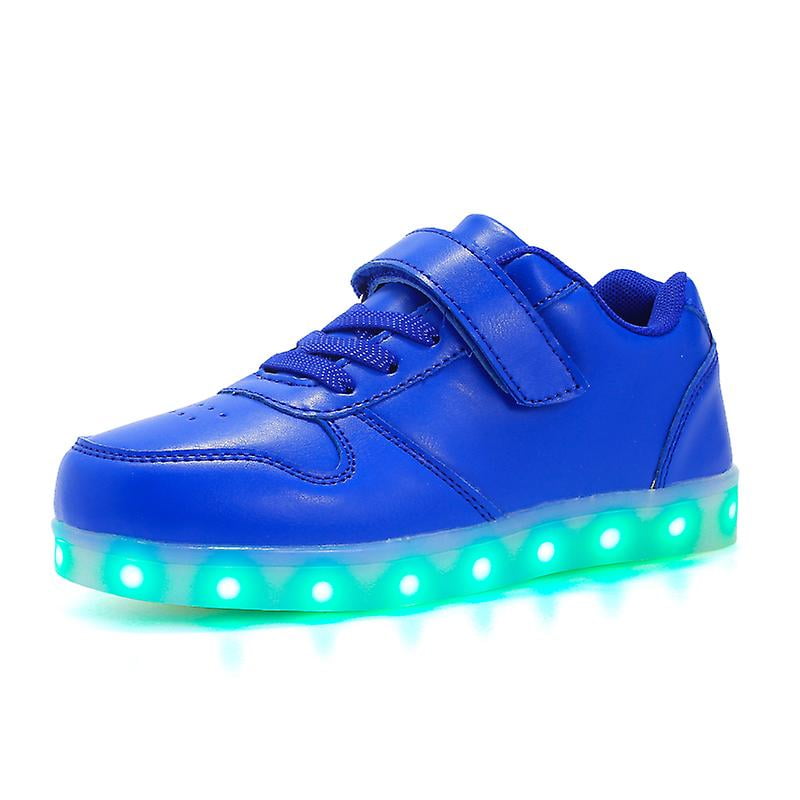 Aiouniya Kids Shoes Boys Led Light Up Shoes Childrens Sports Running Shoes 518 Blue