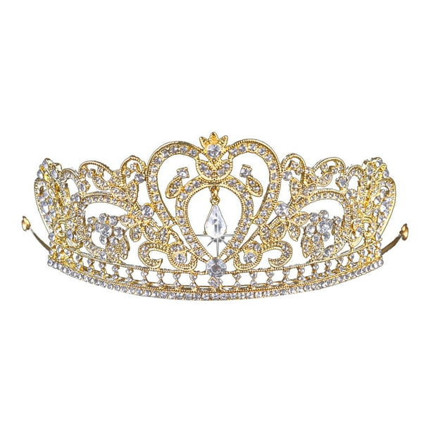 Coronas de tiara Elegante corona de princesa de cuento de hadas Corona de reina para fiesta de Halloween Estilo F