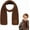 Coffee, variant on Warm Kids Winter Knit Scarves Soft Knitted Neck Warmer Scarf Warm Scarves Wrap for Boys Girls