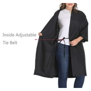 Perfehair Salon Client Gown Robes Cape, Hair Salon Smock for Clients, Kimono Style, Black