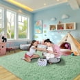 thumbnail image 3 of SARAG Rugs for Bedroom Living Room,Fluffy Bedroom Carpet,Soft Shaggy Modern Floor Rug for Kids Boys Girls Room, Plush Fuzzy Dorm Rug for Home Decor Aesthetic, 4x6ft, Mint Green, 3 of 7