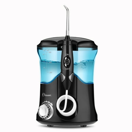 Ovonni Water Flosser - Dental Oral Irrigator with 10 Pressure Settings and 7 Interchangeable Jet Tips 600ML Water Tank  for Teeth, Braces and