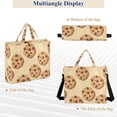 thumbnail image 6 of Chocolate Chip Cookies Small Corduroy Tote Bag Handbag Large Messenger Bag Shoulder Crossbody Zipper Bag Purse, 6 of 8