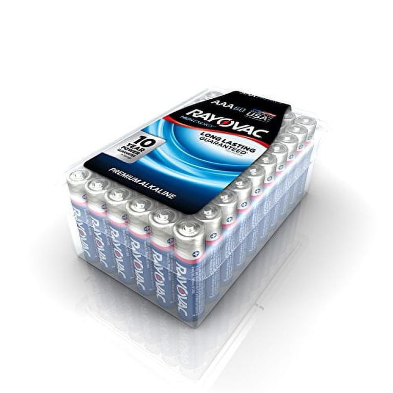 RAYOVAC 824-60PPJ High Energy Premium AAA Alkaline Batteries, 60