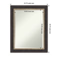 thumbnail image 6 of Amanti Art Hammered Charcoal Tan Beveled Wood Wall Mirror 28.75 x 22.75 in., 6 of 10