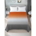 thumbnail image 4 of Burnt Orange Gray Ombre Flat Sheets Only Queen Size, Soft Breathable Bed Top Sheets for Mattress, Modern Gradient Abstract Art Luxury Bedding Flat Sheets for Home Hotel Bedroom Bed Protection, 4 of 9