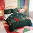 thumbnail image 2 of Manfei Xmas Elegant Snowman 7 Pieces Full Size Bedding Sets,Retro Gift Full Size Bed in a Bag,Xmas Reversible, 2 of 7