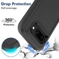 thumbnail image 5 of Decase for Google Pixel 9A Case, Shockproof Heavy Duty Hybrid Protection Hard PC Shell Flexible TPU Bumper, Military Grade Drop Proof Durable Protective Case with Screen Protector,Black, 5 of 5