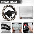 thumbnail image 4 of Uorisanigo Cow Print Steering Wheel Cover for Women Unique Car Steering Wheel Cover for SUV Vehicle Elastic Car Steering Wheel Protector for for Winter Flannel Car Accessories Gift for Holiday, 4 of 8