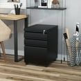 thumbnail image 2 of Vinsetto 3 Drawer Filing Cabinet Steel File Cabinet with Lock and Wheels, 2 of 10