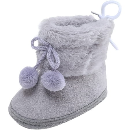 

QWZNDZGR Boys and Girls Lace Up Zipper Outdoor Ankle Boots Cotton Lining Snow Shoes with Animal Printed Moccasinss Crib Shoes