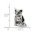 thumbnail image 4 of Abyssinian Cat Charm .925 Sterling Silver Antique Finish Reflection Beads - QRS1282, 4 of 5