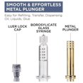 thumbnail image 5 of 1ML Glass Syringe with Golden Metal Plunger 10 Pack Anti-Leak Luer Lock Syringe Without Needle Accurate Syringe, 5 of 5