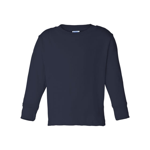 Camiseta de manga larga Rabbit Skins para niños pequeños Navy 3T