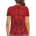 thumbnail image 3 of Spider-Man Women's Sexy Deep V-Neck Short Sleeve T-Shirt, 3 of 7