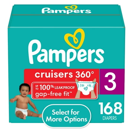 Pampers Cruisers 360 Diapers Size 3  168 Count (Select for More Options)