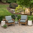 thumbnail image 3 of ARDEN Outdoor Plush Modern Tufted Blowfill Deep Seat Set, 24 x 24, Water Repellent, Fade Resistant, Deep Seat Bottom and Back Cushion for Chair and Sofa, Stone Grey Leala, 3 of 7