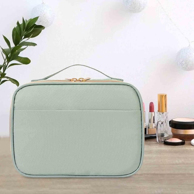 Bolsa de maquillaje 2 en 1 Cosméticos en el hogar Herramientas de maquillaje Cepillos Bolsa de con interior Verde Colcomx Neceseres colgantes