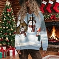 thumbnail image 4 of Jsaierl Christmas Hoodies for Women Plus Size Christmas Graphic Sweatshirt Loose Fit Pullover Sweater Tops Round Neck Tunic Long Sleeve Shirts Christmas Clothes, 4 of 9