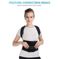 thumbnail image 2 of LEAMAI LEAMAI Posture Corrector Brace for Back Pain Relief, Adjustable Support for Upper Back & Shoulders, Unisex Design, Black, Medium Size, FDA Certified., 2 of 7
