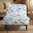 thumbnail image 2 of HELLHERO Dragonfly and Leaves Decorations Armless Accent Chair Cover with Stain Resistant, Elastic Bottom Armless Accent Chair Protector, 2 of 8