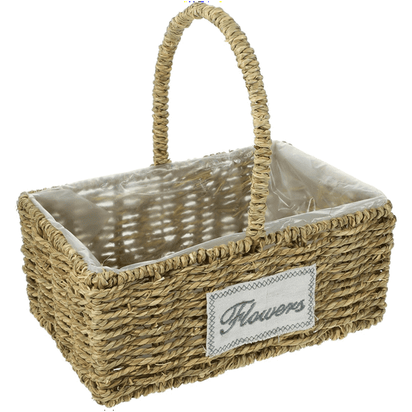 Decorative Basket Grocery Basket Decorative Pot Desktop Basket to Weave Storage Basket Desktop Square Manual Basket