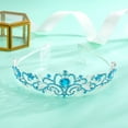 thumbnail image 2 of DESIGNICE Crown Korean Style Alloy Tiara Birthday Crown with Crystals and Water Gems Princess Crown 15.5x4.8cm,Clear, 2 of 2