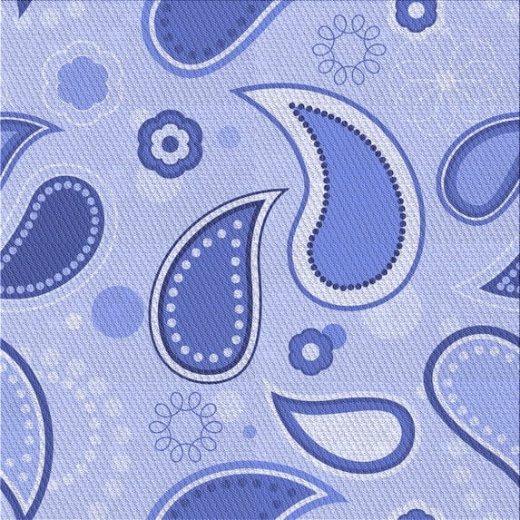 Ahgly Company Indoor Square Patterned Sea Blue Area Rugs, 8' Square