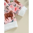 thumbnail image 6 of Wassery Western Baby Boy Girl Clothes Cow Flower Print Sweatshirt Pullover Top Jogger Pants 2Pcs Toddler Boy Cowboy Fall  Outfits 3M-3T, 6 of 8