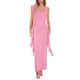 thumbnail image 1 of Vestido PRETTYGARDEN 2025 Verano Rosa Sin Mangas con Volantes Talla L, 1 of 8